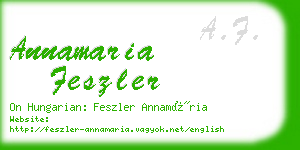 annamaria feszler business card